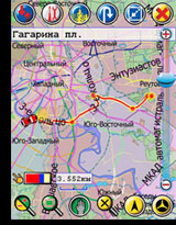 Пользовательский интерфейс PocketGPS Pro Moscow
